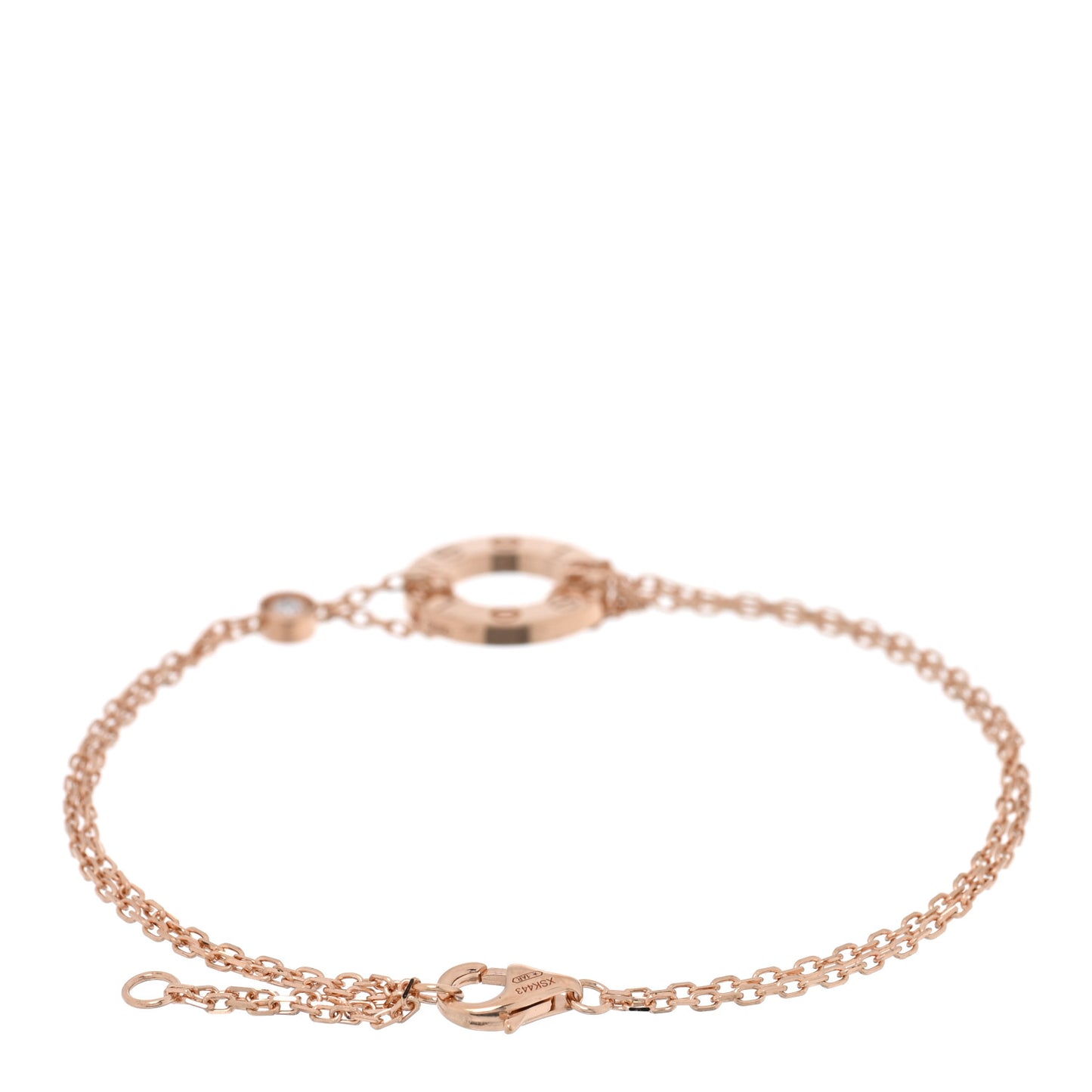 18K Pink Gold Diamond LOVE Bracelet