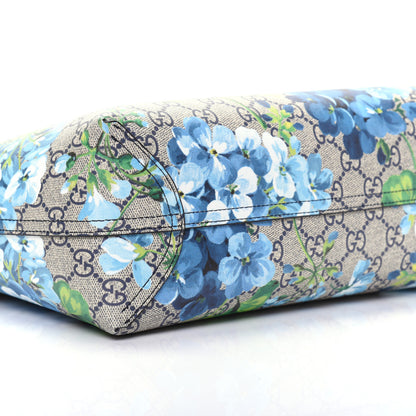 Gucci GG Supreme Monogram Blooms Small Reversible Tote Beige Blue Navy 7 of 15
