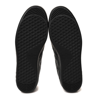 Louis Vuitton Grained Calfskin Embossed Monogram Mens Luxembourg Sneakers 9.5 Black 5 of 8