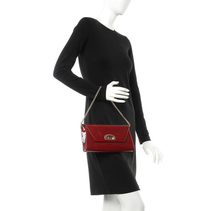Christian Louboutin Patent Vero Dodat Clutch Carmin 2 of 7