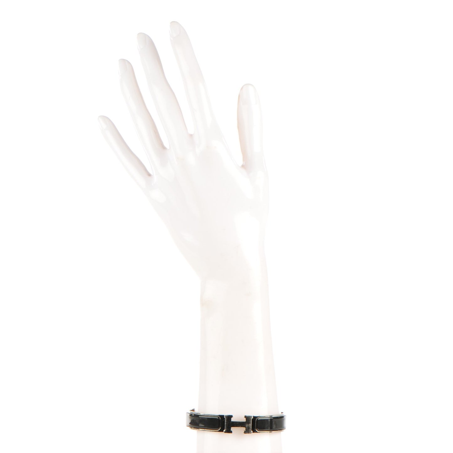Enamel Narrow Clic Clac H Bracelet GM Black