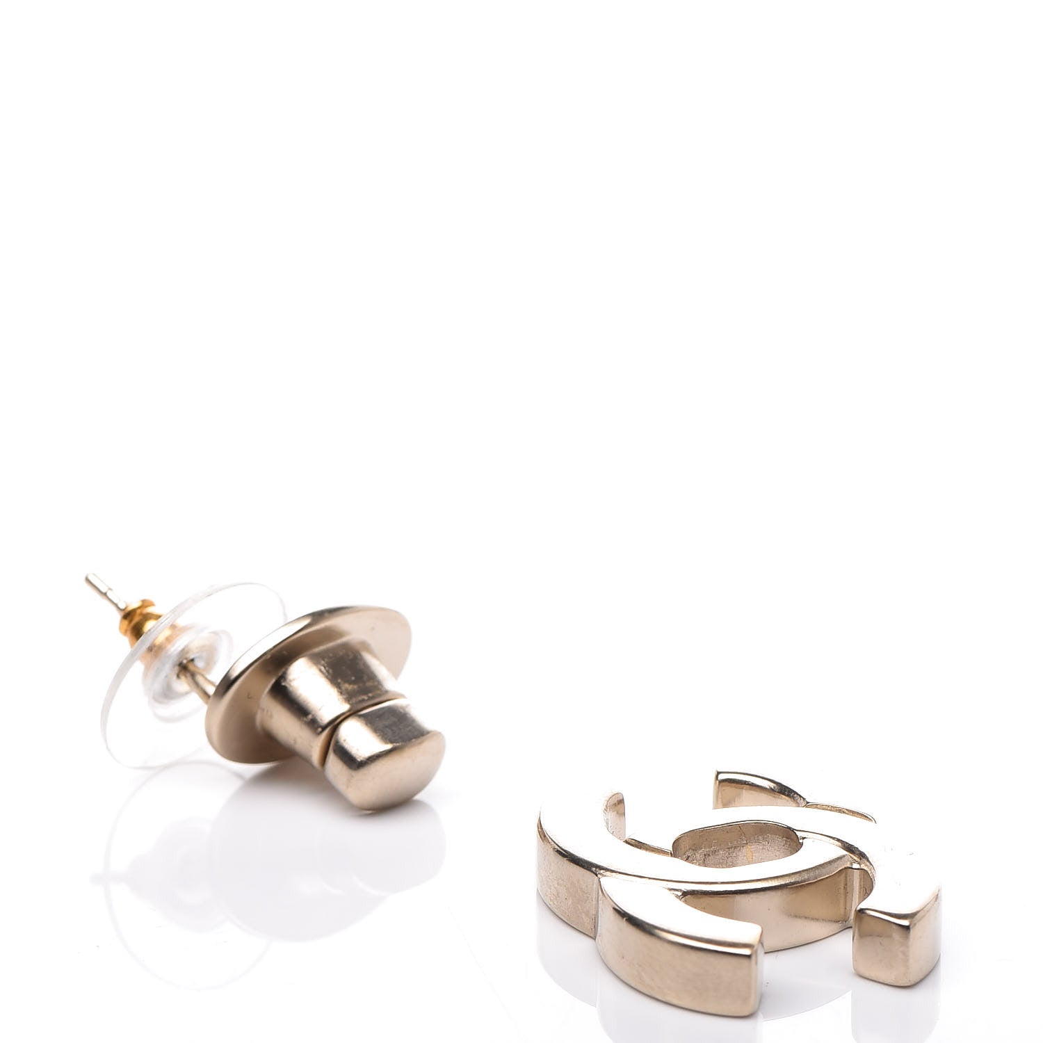 Chanel CC Turnlock Interchangeable Earrings Gold Iridescent 7 of 8