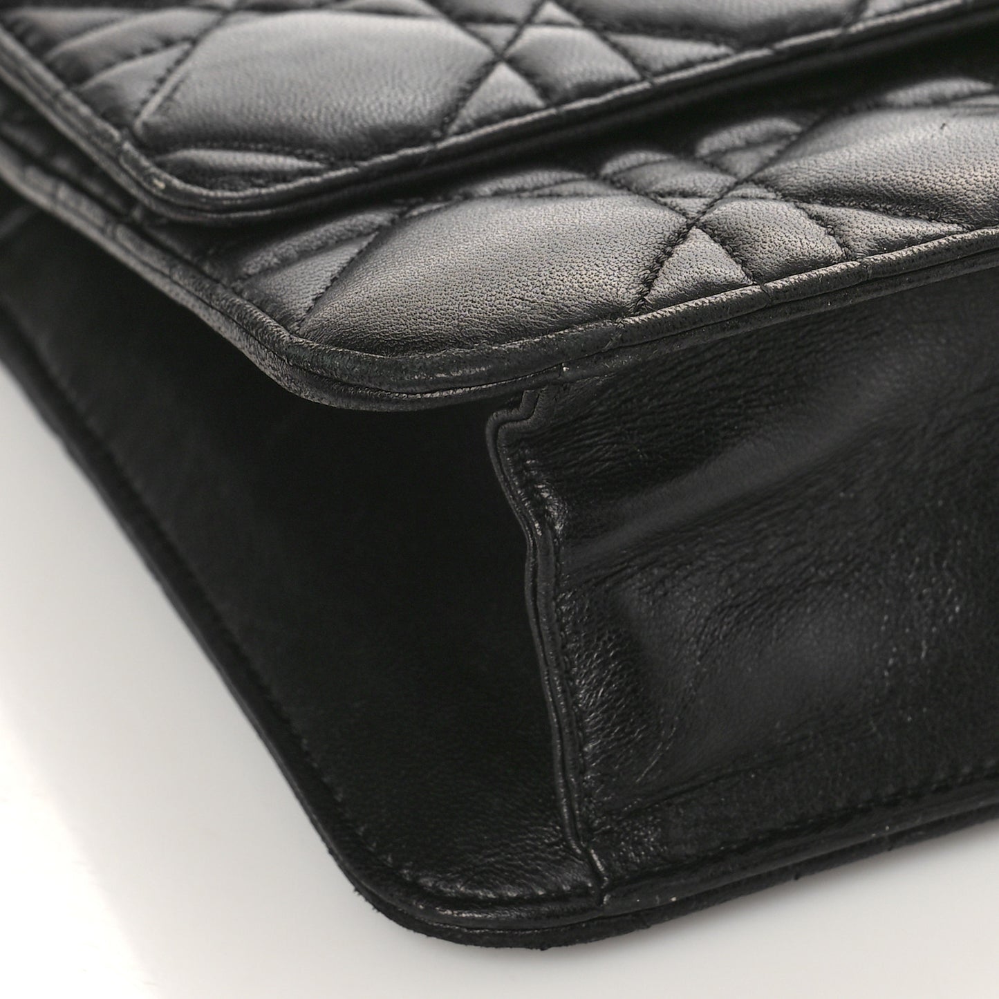 Lambskin Cannage Miss Dior Promenade Pouch Black