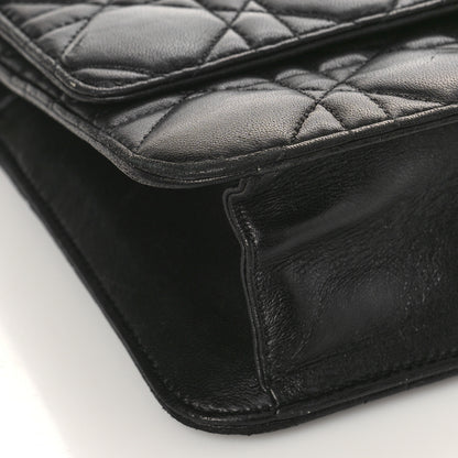 Christian Dior Lambskin Cannage Miss Dior Promenade Pouch Black 10 of 10