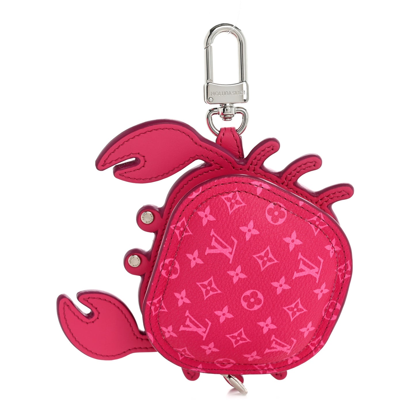 Monogram Crab Bag Charm Rose Pondichery