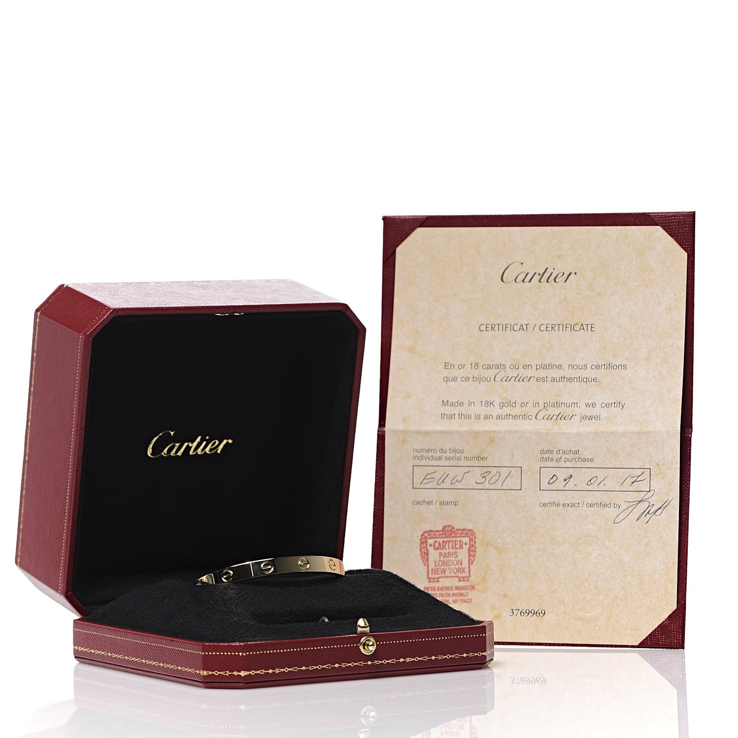 Cartier 18K Yellow Gold LOVE Bracelet 17 5 of 5