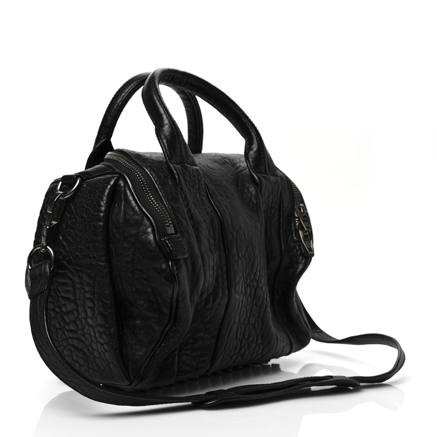 Pebbled Lambskin Rockie Black Nickel Hardware