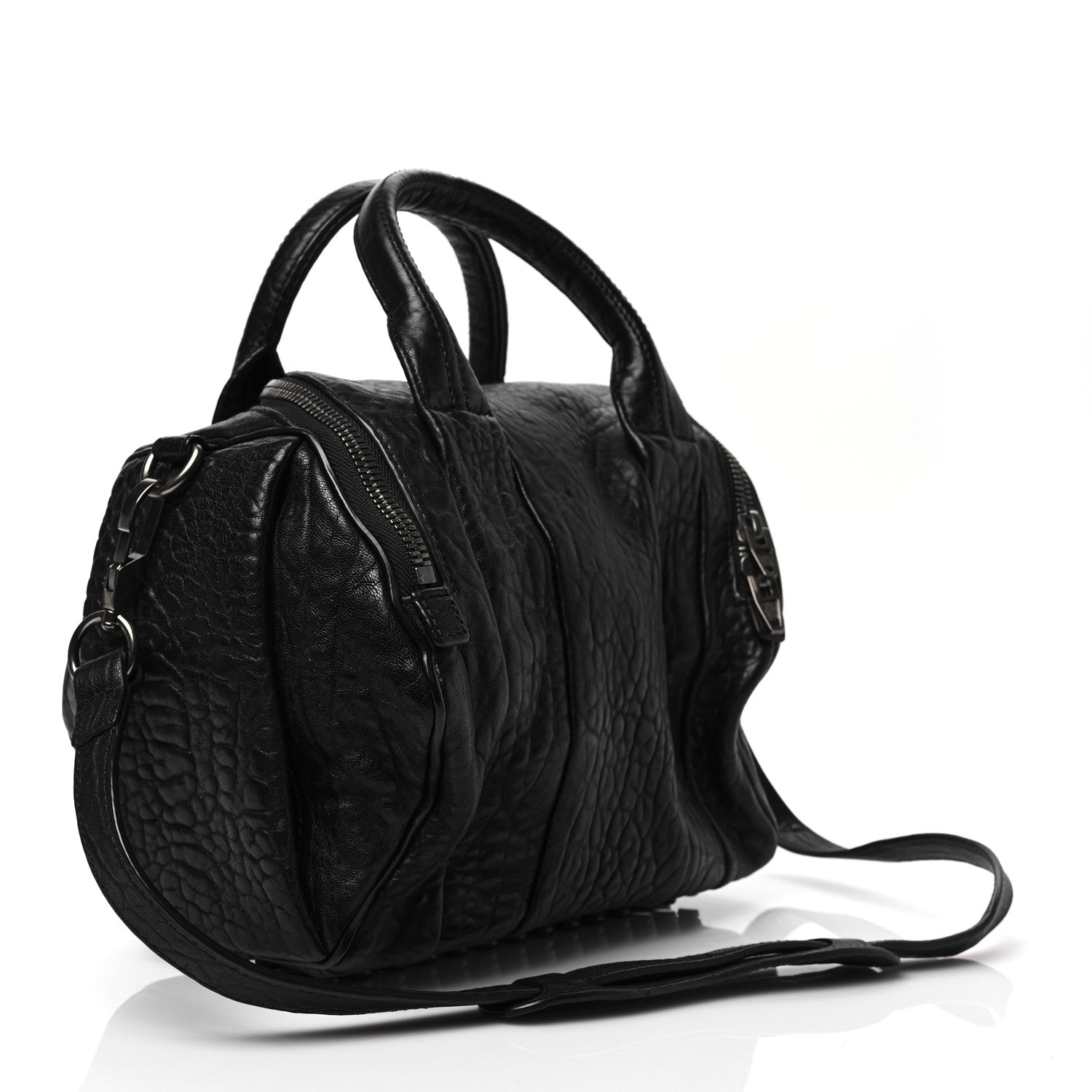 Alexander Wang Pebbled Lambskin Rockie Black Nickel Hardware 3 of 9