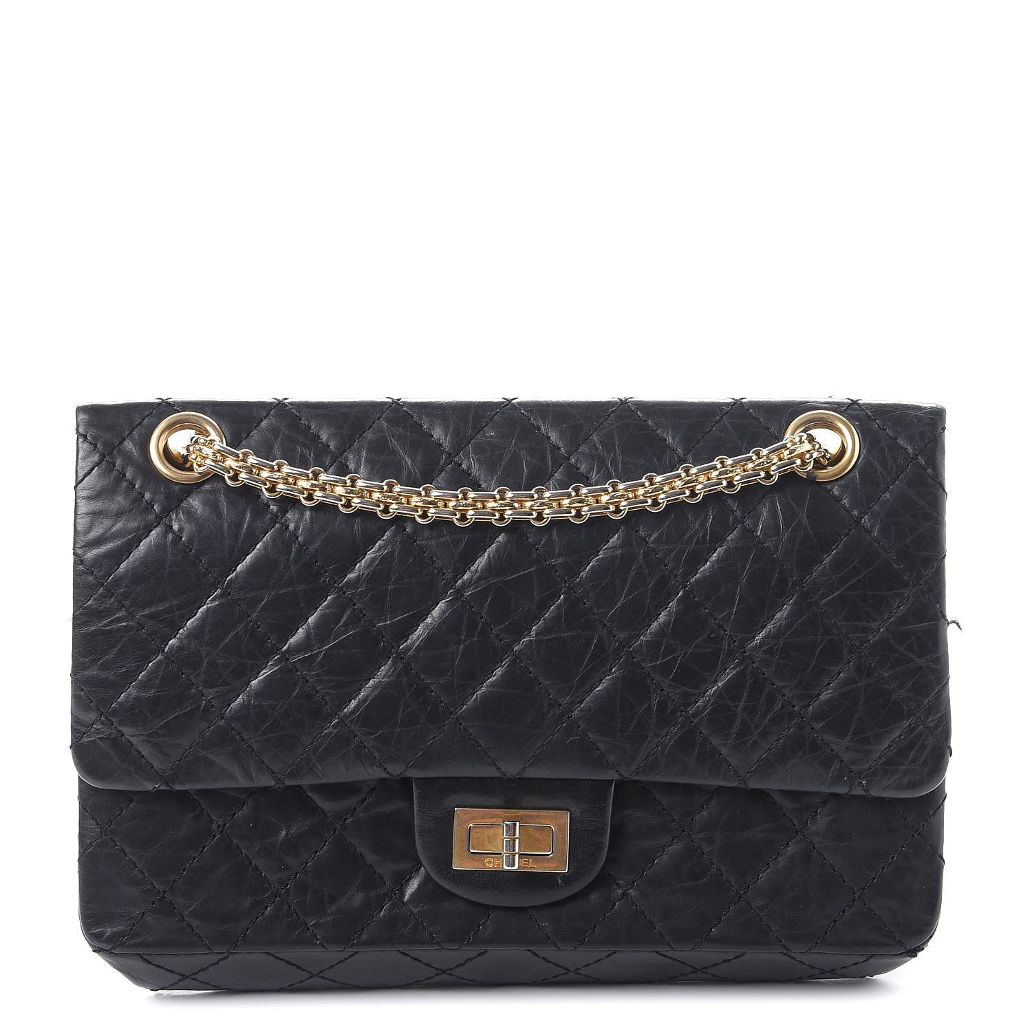 Chanel Aged Calfskin 50th Anniversary 2.55 Reissue 225 Flap Black 1 of 13