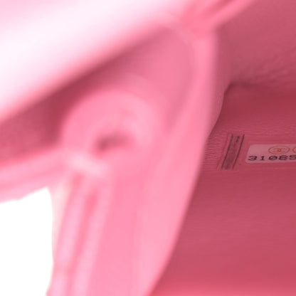 Chanel Caviar Lizard Embossed Quilted Mini Coco Handle Flap Pink 7 of 11
