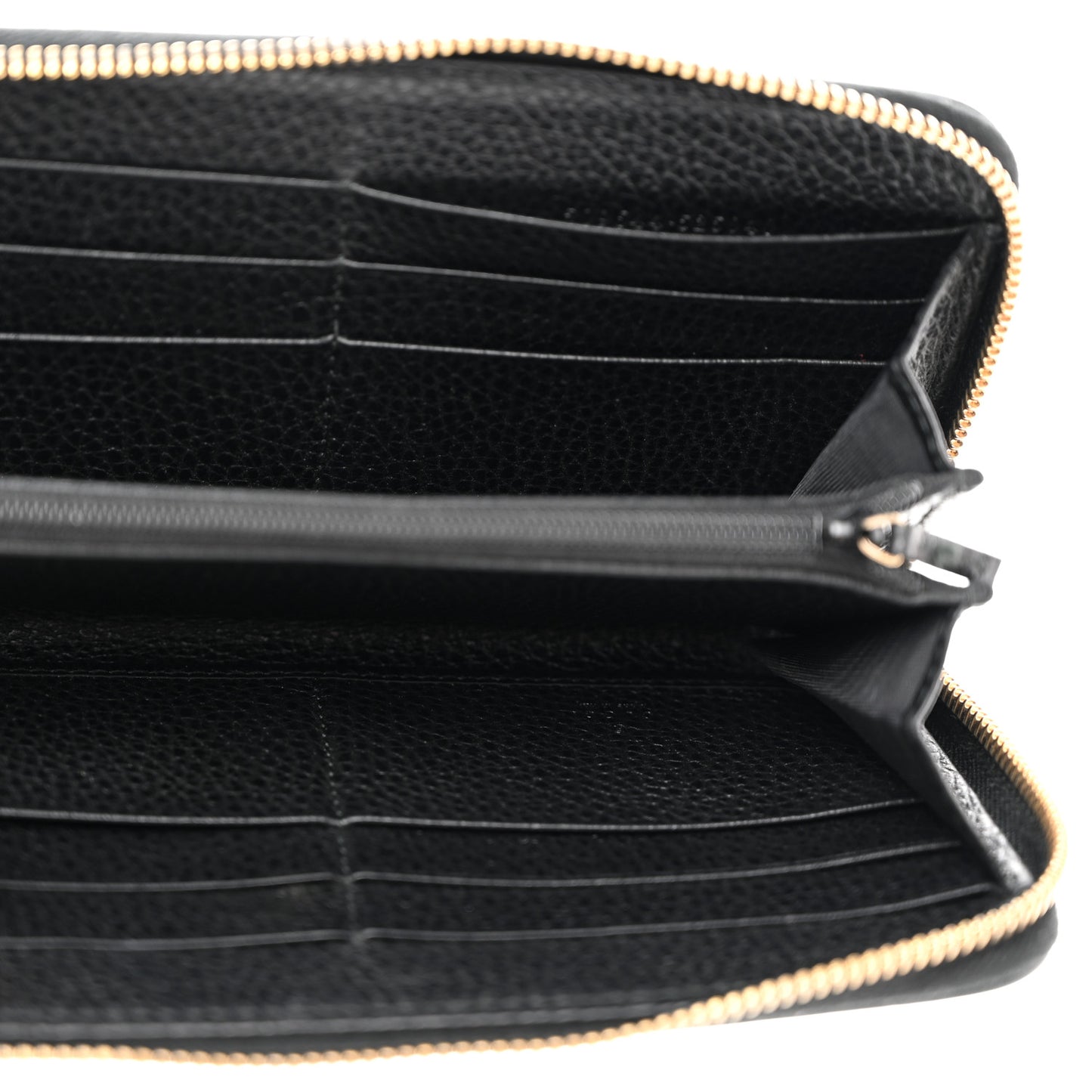Dollar Calfskin GG Zip Around Wallet Black