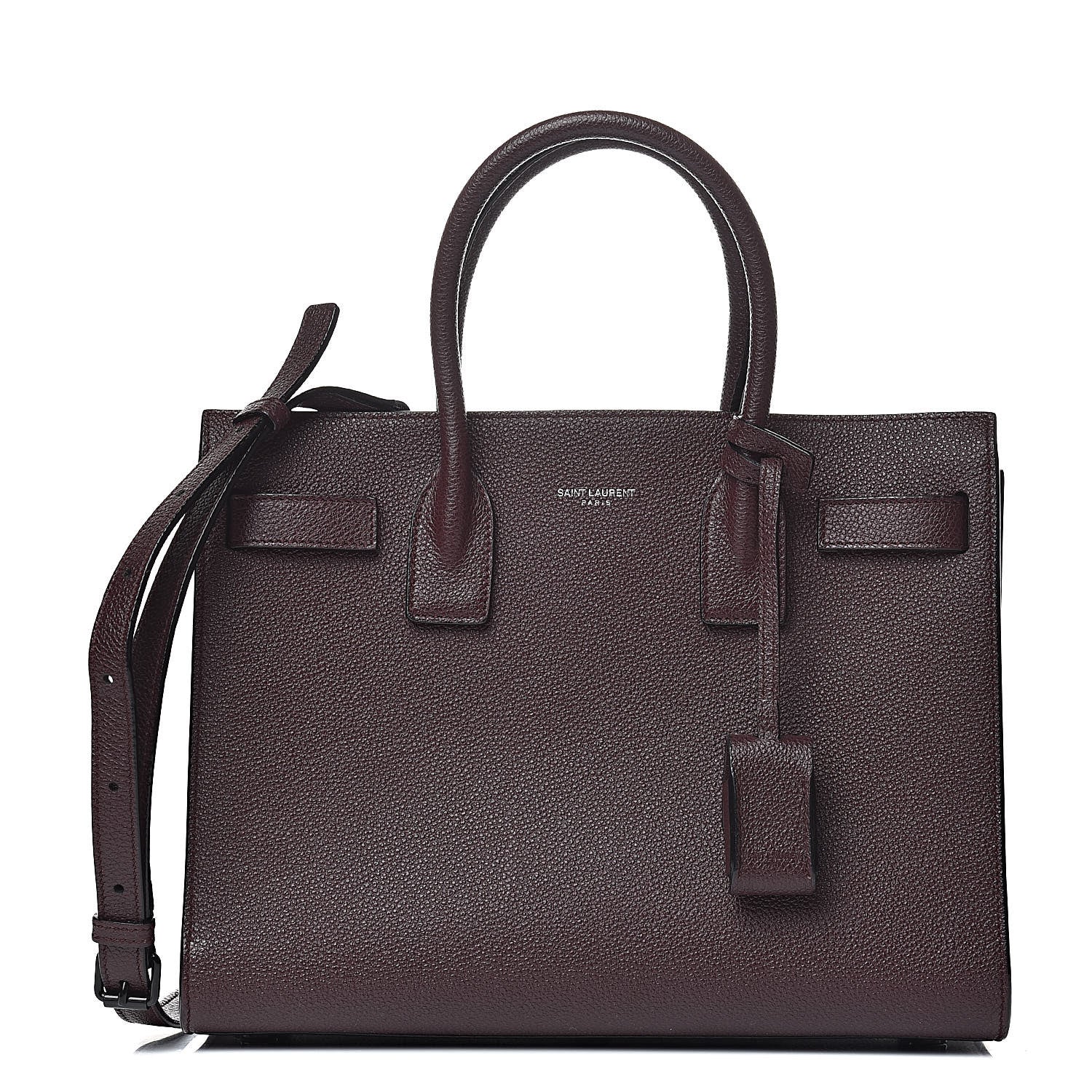 Saint Laurent Grained Calfskin Baby Sac De Jour Amaranto 1 of 14