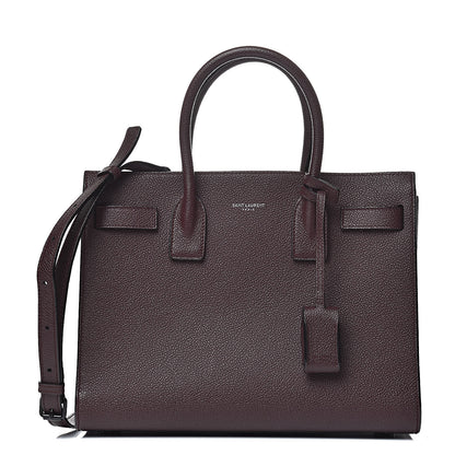 Saint Laurent Grained Calfskin Baby Sac De Jour Amaranto 1 of 14
