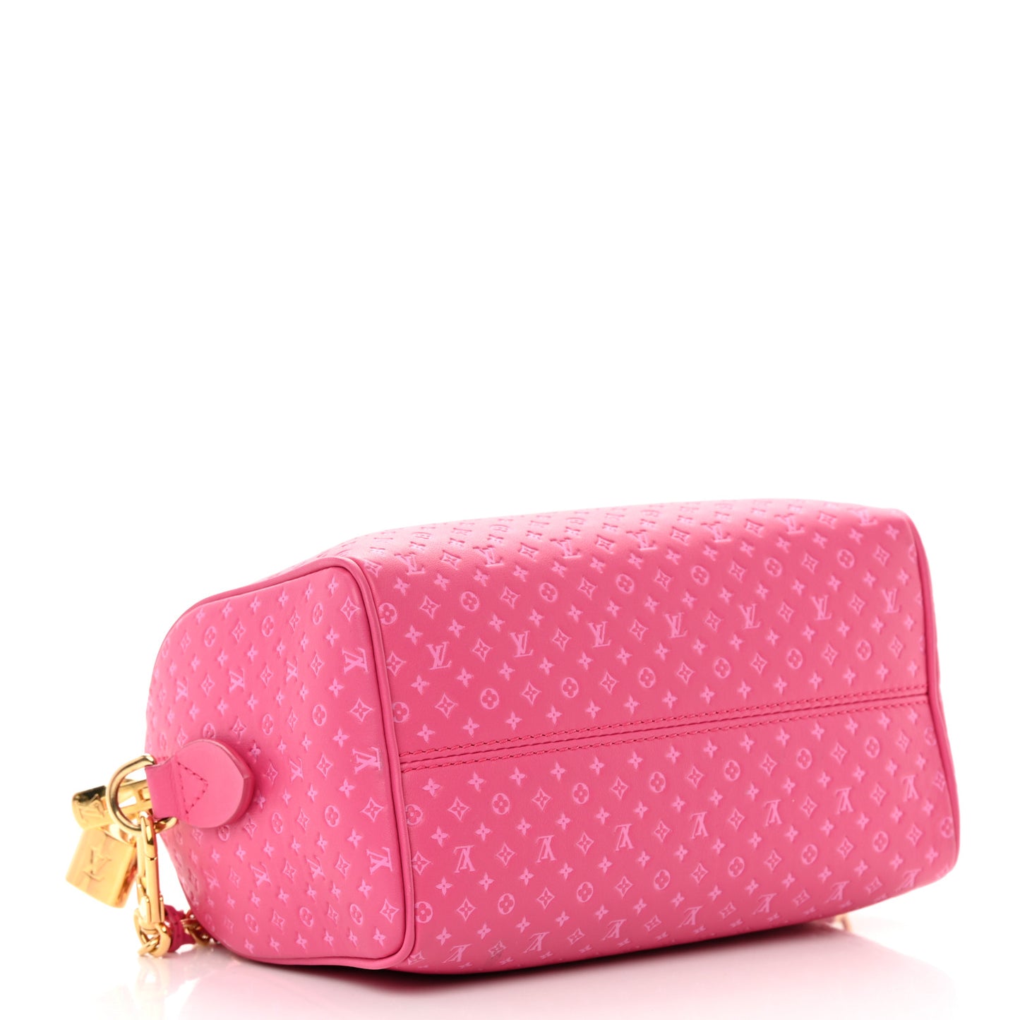 Calfskin Nanogram Embossed Speedy Bandouliere 20 Rose