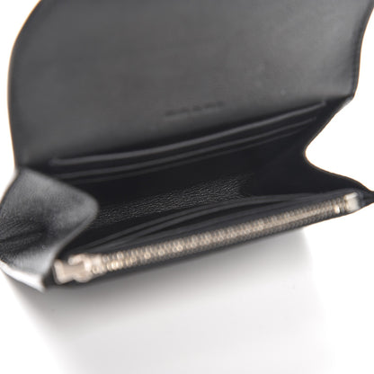 Celine Grained Calfskin Small Trotteur Multifunction Flap Wallet Black 5 of 6
