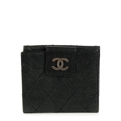 Chanel Caviar Outdoor Ligne French Wallet Black 1 of 7