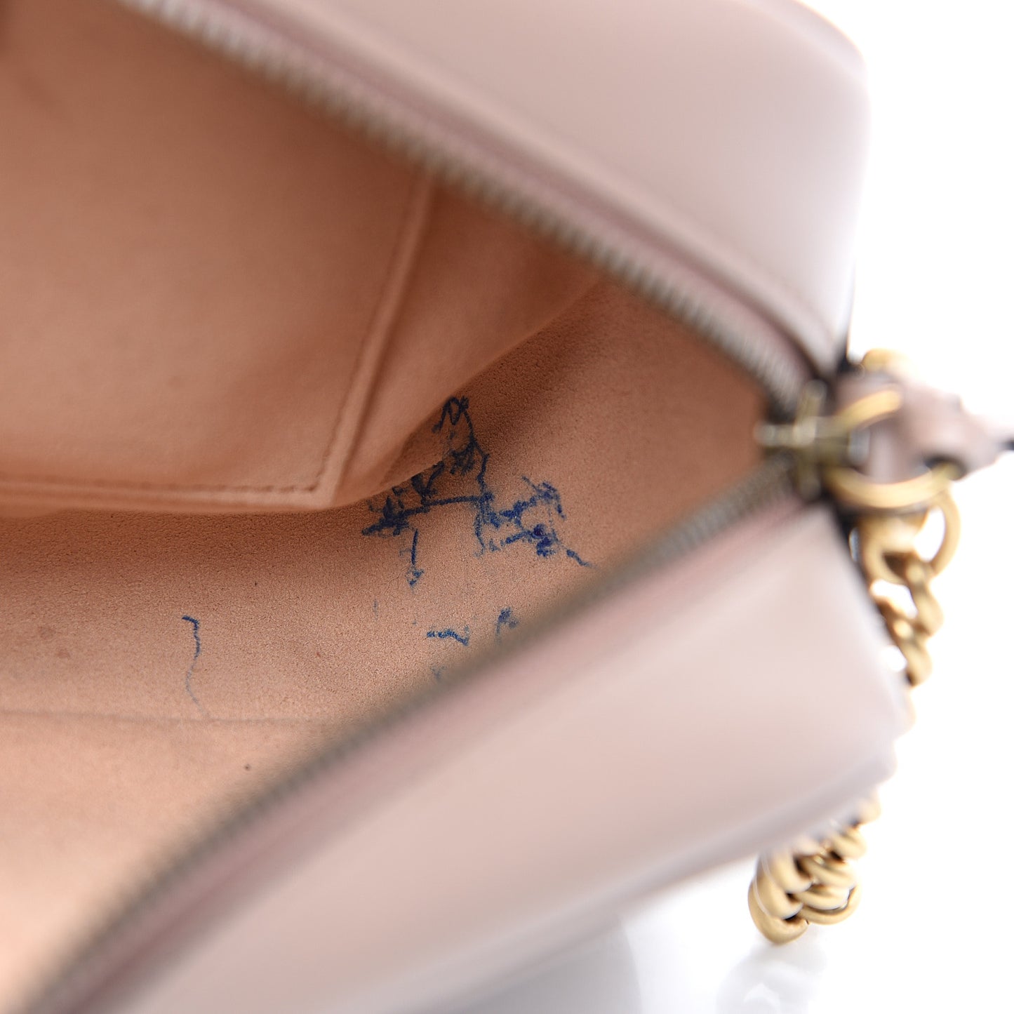Calfskin Matelasse Small GG Marmont Chain Shoulder Bag Porcelain Rose