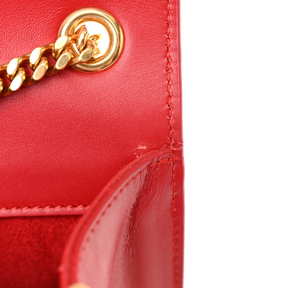 Saint Laurent Smooth Calfskin Medium Classic Monogram Kate Tassel Satchel Lipstick Red 12 of 14