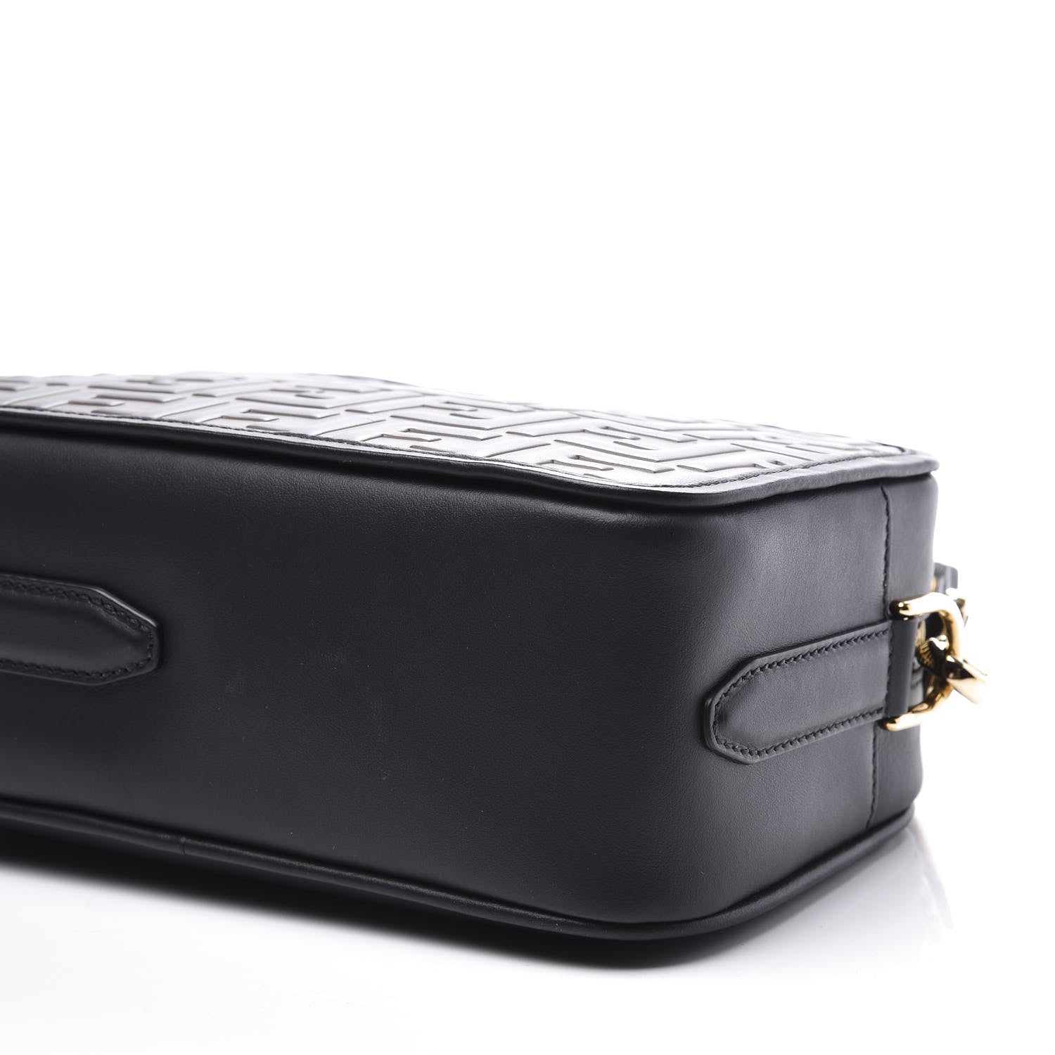Fendi Vitello Century F is Fendi Bi-Color FF 1974 Embossed Camera Case Maya Black 9 of 11