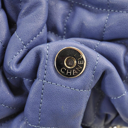 Chanel Washed Lambskin Chain Around Medium Messenger Bag Blue 12C 10 of 10