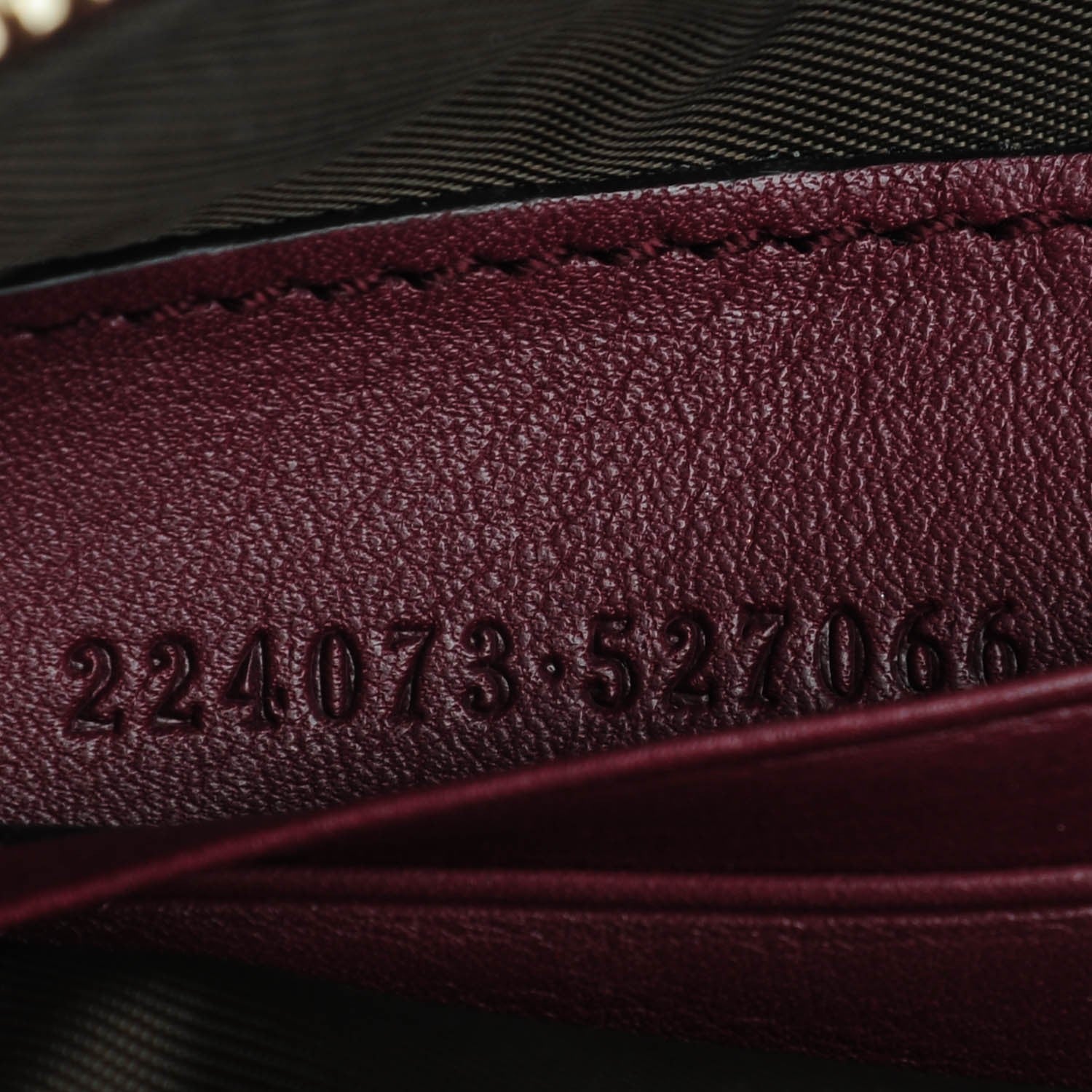 Gucci Guccissima Heart Wristlet Bordeaux 7 of 7