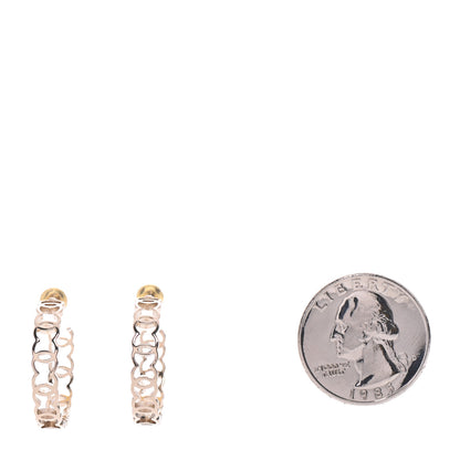 Chanel Metal CC Hoop Earrings Gold 2 of 5