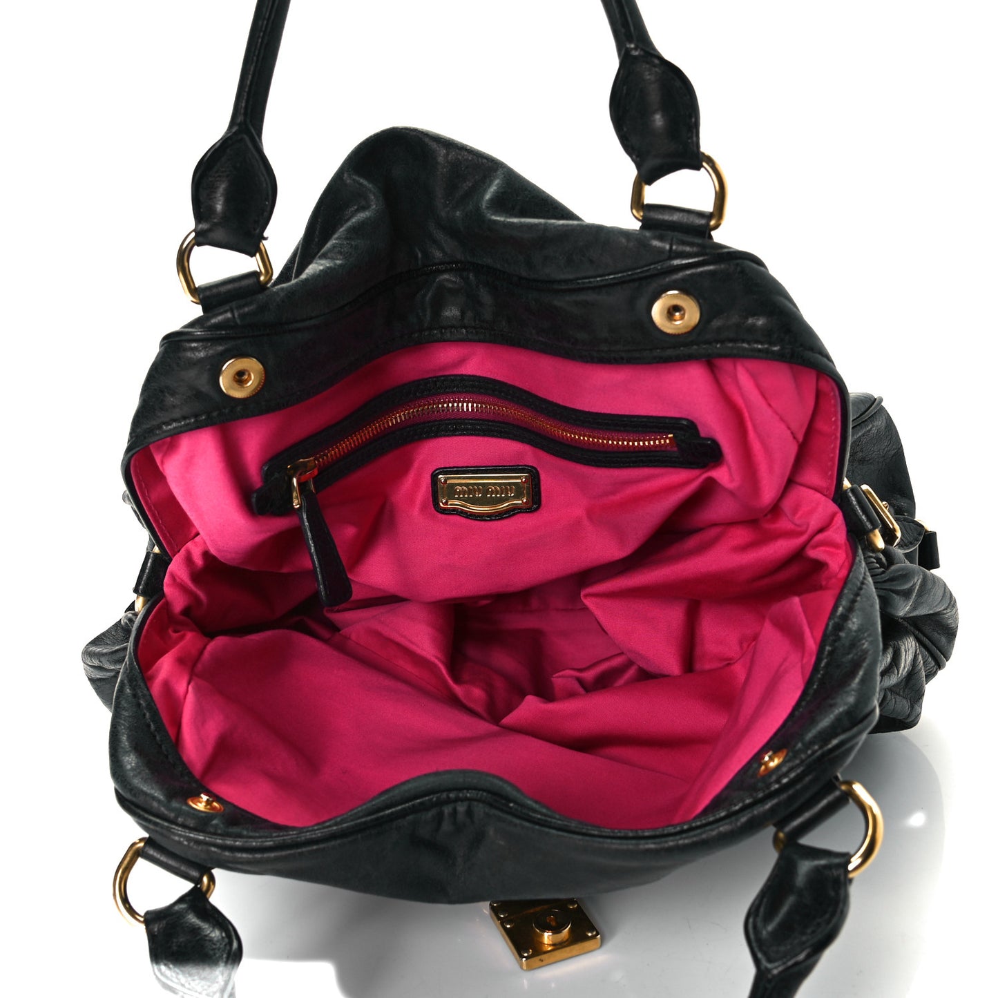 Nappa Lock Pocket Hobo Black