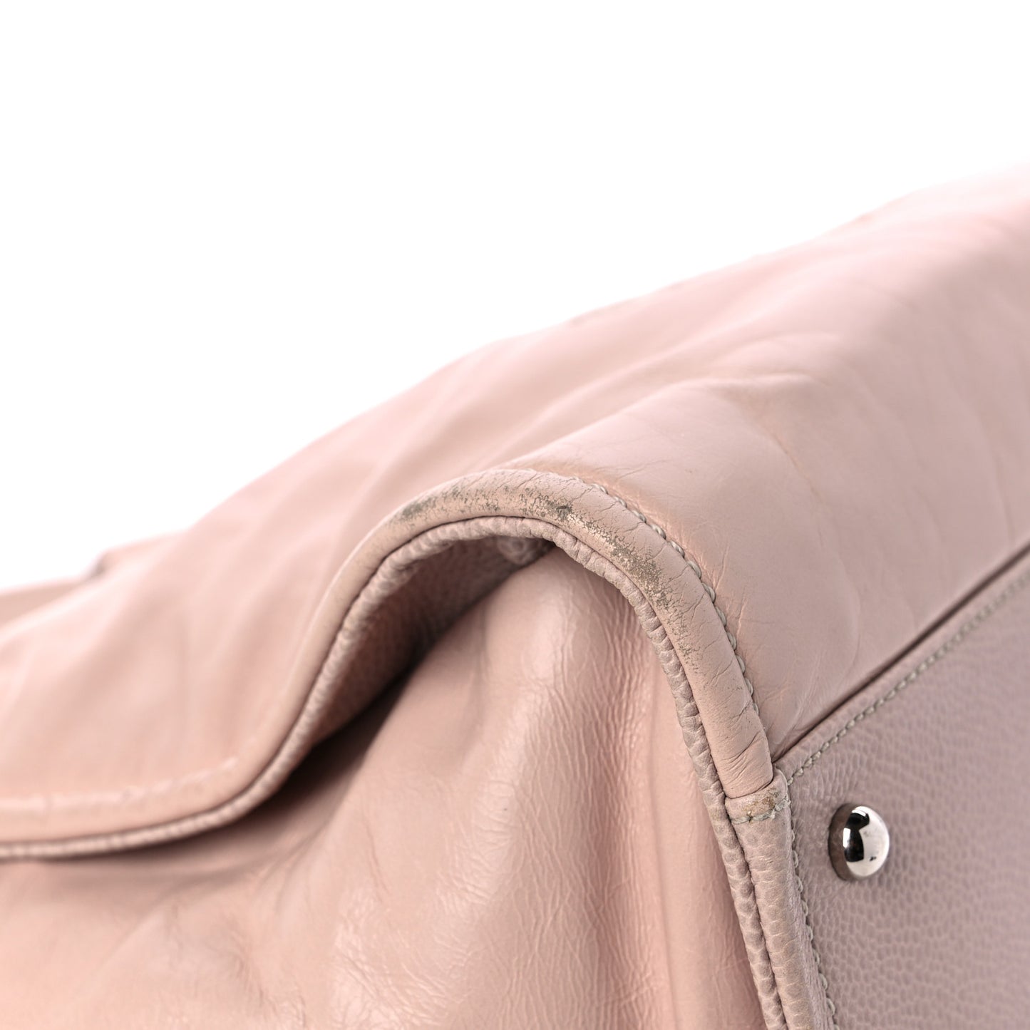 Glazed Calfskin Large Deauville Tote Light Pink