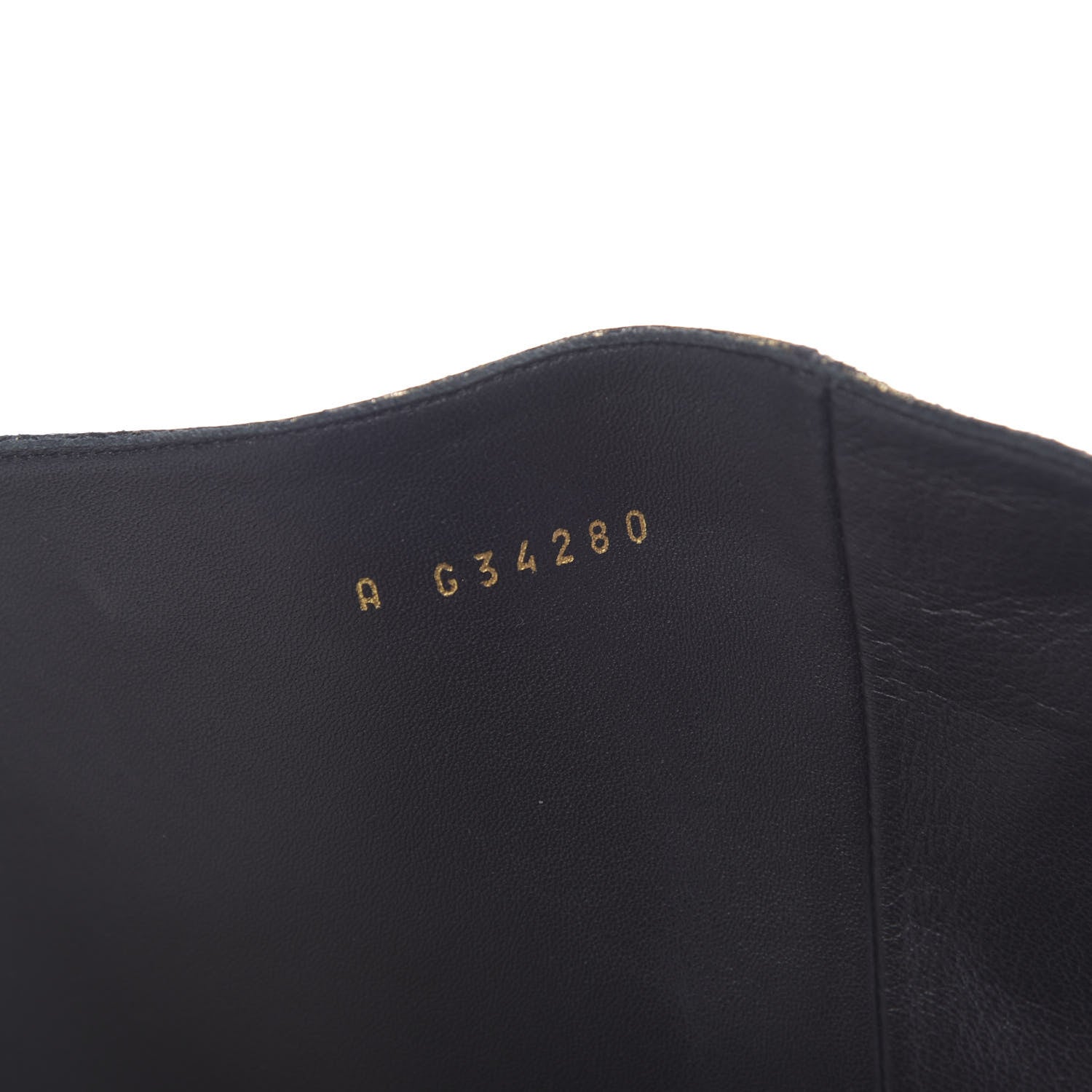 Chanel Metallic Lambskin Over the Knee Boots 37 Gold Black 8 of 8