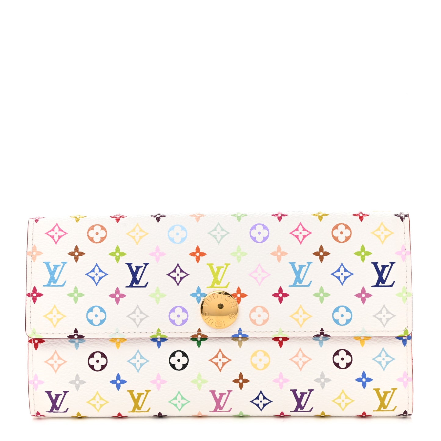 Monogram Multicolor Sarah Wallet White Litchi