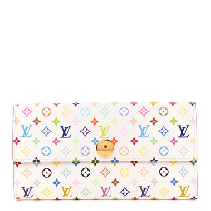 Louis Vuitton Monogram Multicolor Sarah Wallet White Litchi 1 of 8