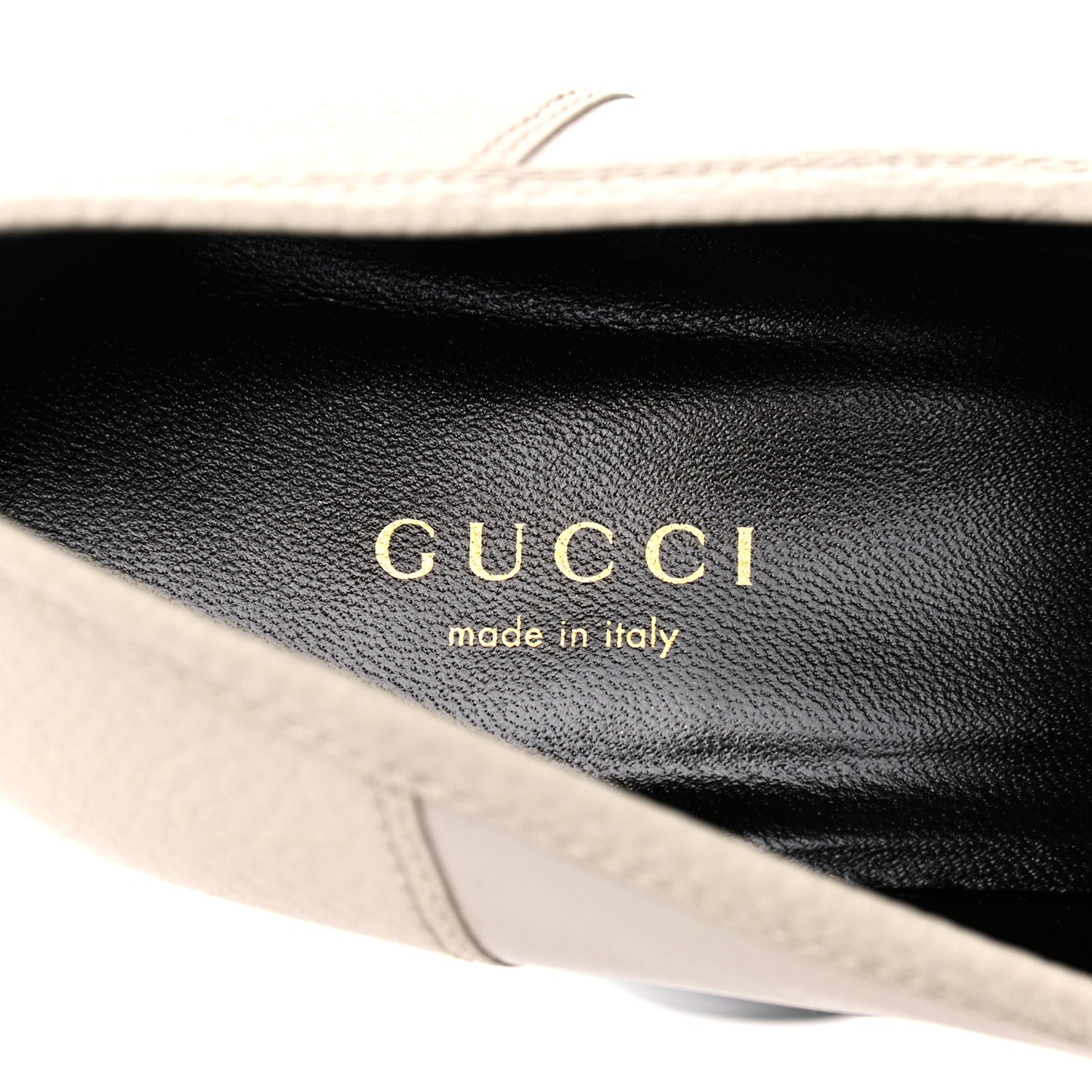 Goatskin Pebbled Calfskin Sylvie Chain Mid Heel Loafers 39.5 Mystic White