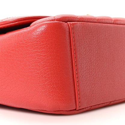 Chanel Shiny Goatskin Diagonal Quilted Small Flap Red 9 of 10