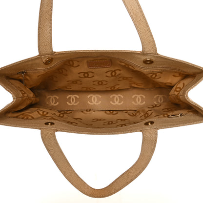 Chanel Caviar CC Tote Beige 5 of 10