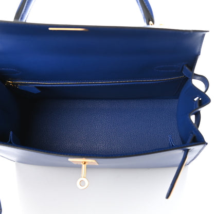 Hermes Tadelakt Kelly Sellier 28 Bleu Electrique 5 of 10