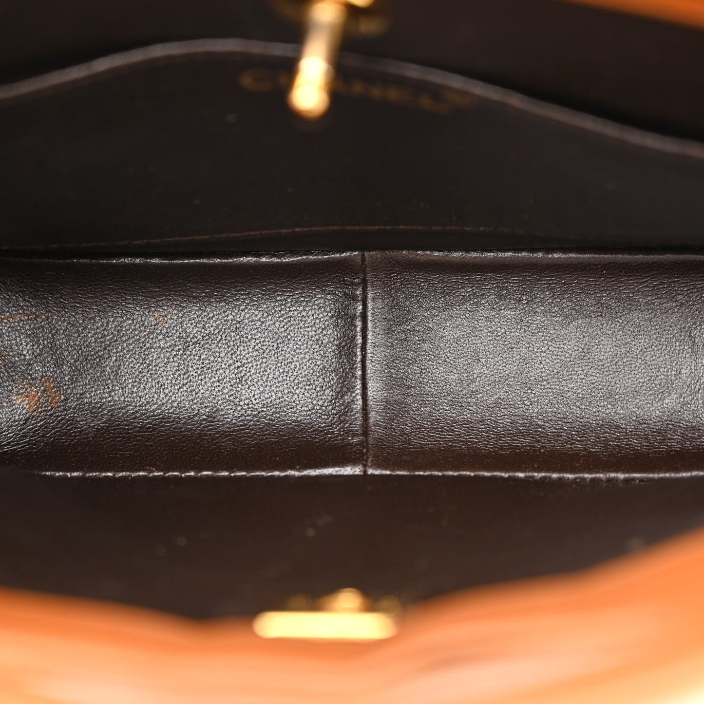 Lambskin Quilted Mini 31 Shopping Bag Brown