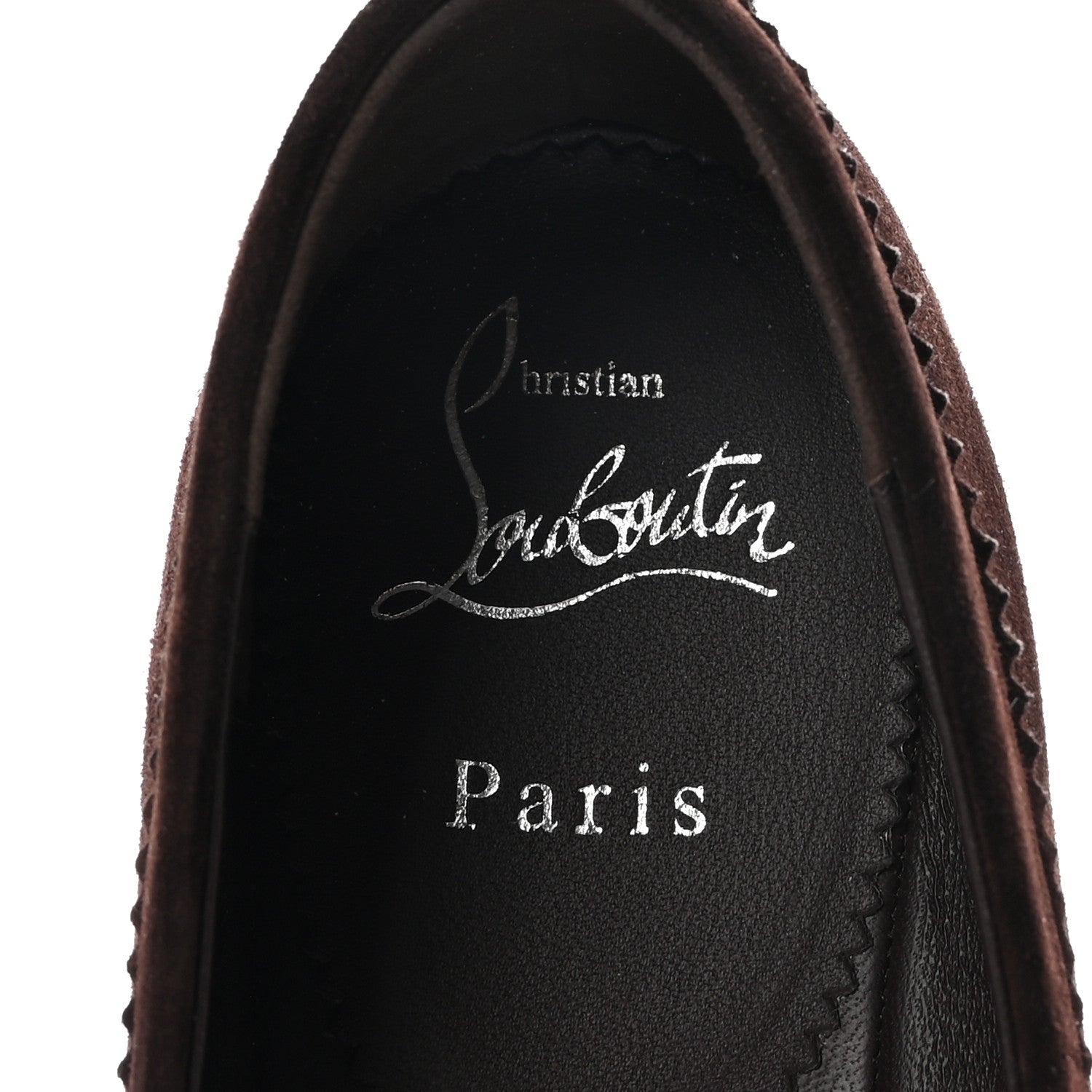 Christian Louboutin Veau Velours Mamadrague Flats 40 Espresso 8 of 9