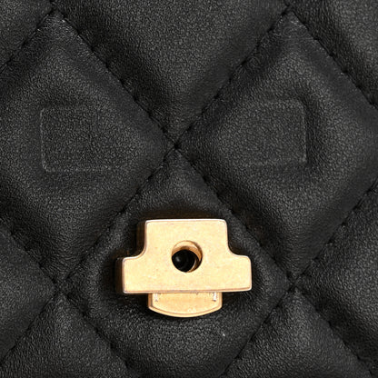 Chanel Lambskin Quilted CC Chic Flap Card Holder Black Gold 9 of 10
