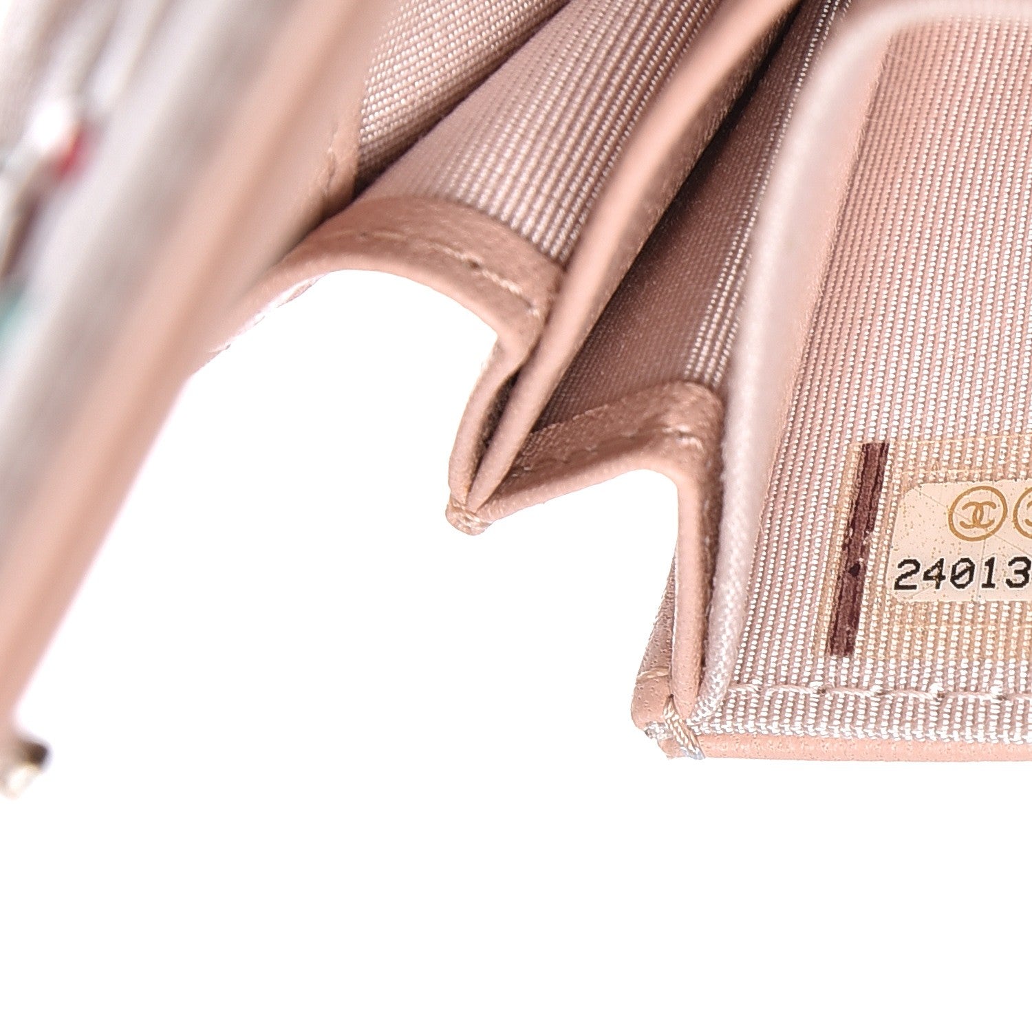 Chanel Lambskin Chevron Quilted Card Holder Light Pink 7 of 7