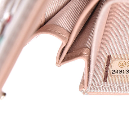 Chanel Lambskin Chevron Quilted Card Holder Light Pink 7 of 7