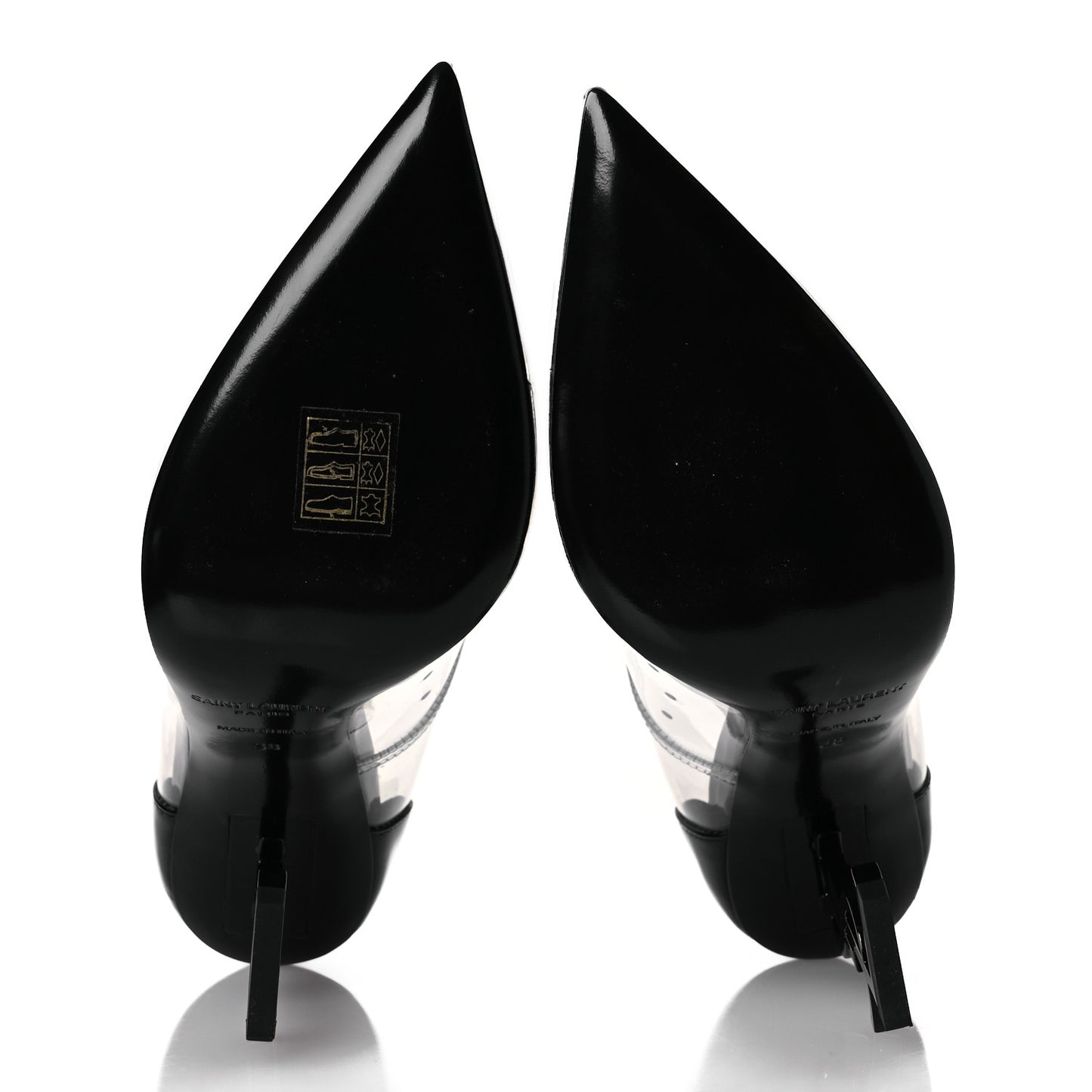 Patent Calfskin PVC Opyum 110 Pump 38 Black Transparent