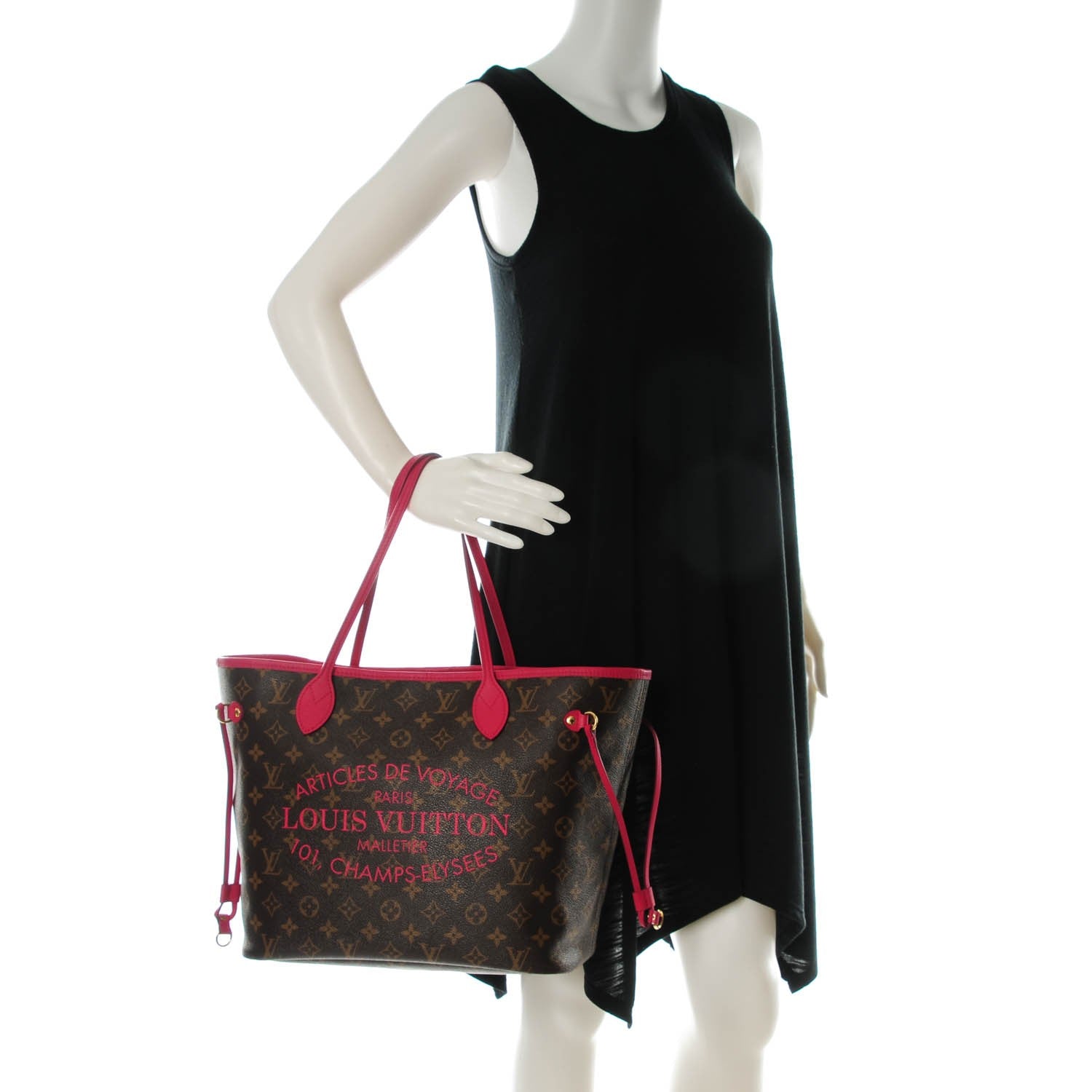 Louis Vuitton Monogram Articles de Voyage Ikat Neverfull MM Rose Indien 2 of 7
