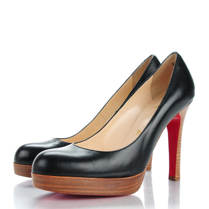 Christian Louboutin Calfskin Bruges 120 Pumps 37.5 Black 3 of 10
