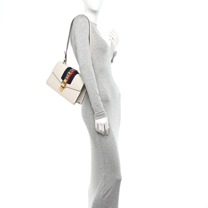 Gucci Calfskin Small Sylvie Shoulder Bag Off White 2 of 11