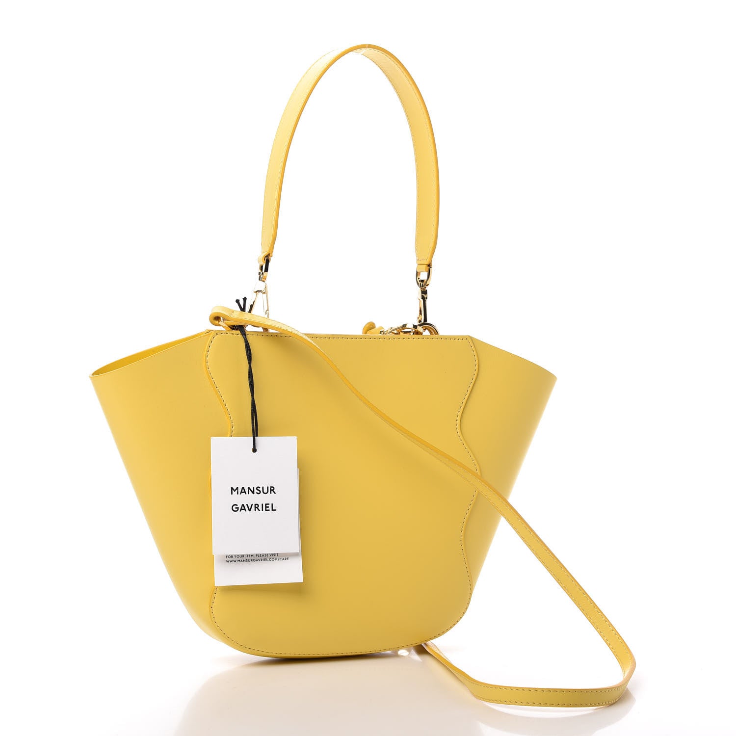Mansur Gavriel Calfskin Mini Ocean Tote Sun 3 of 8