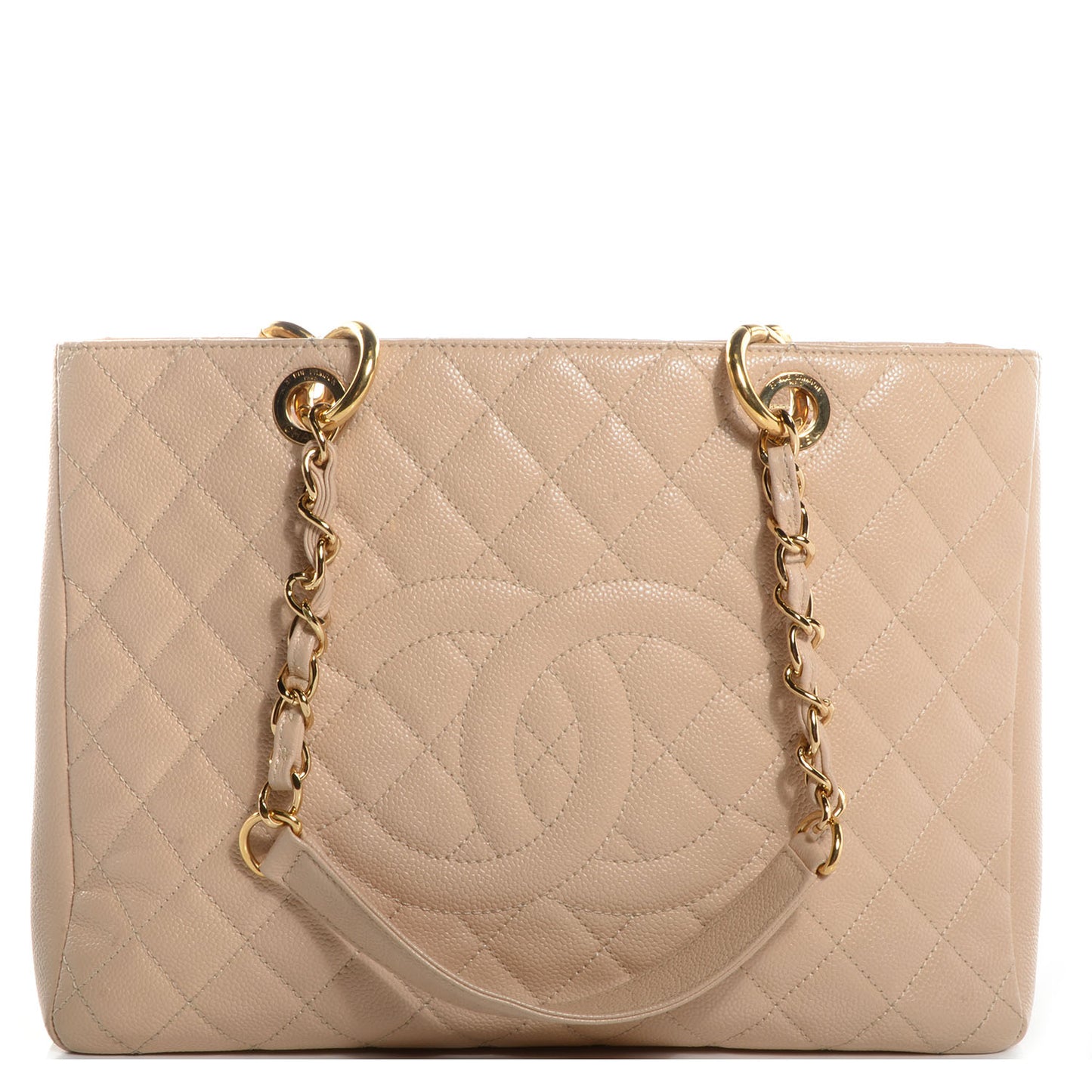 Caviar Grand Shopping Tote GST Beige Clair