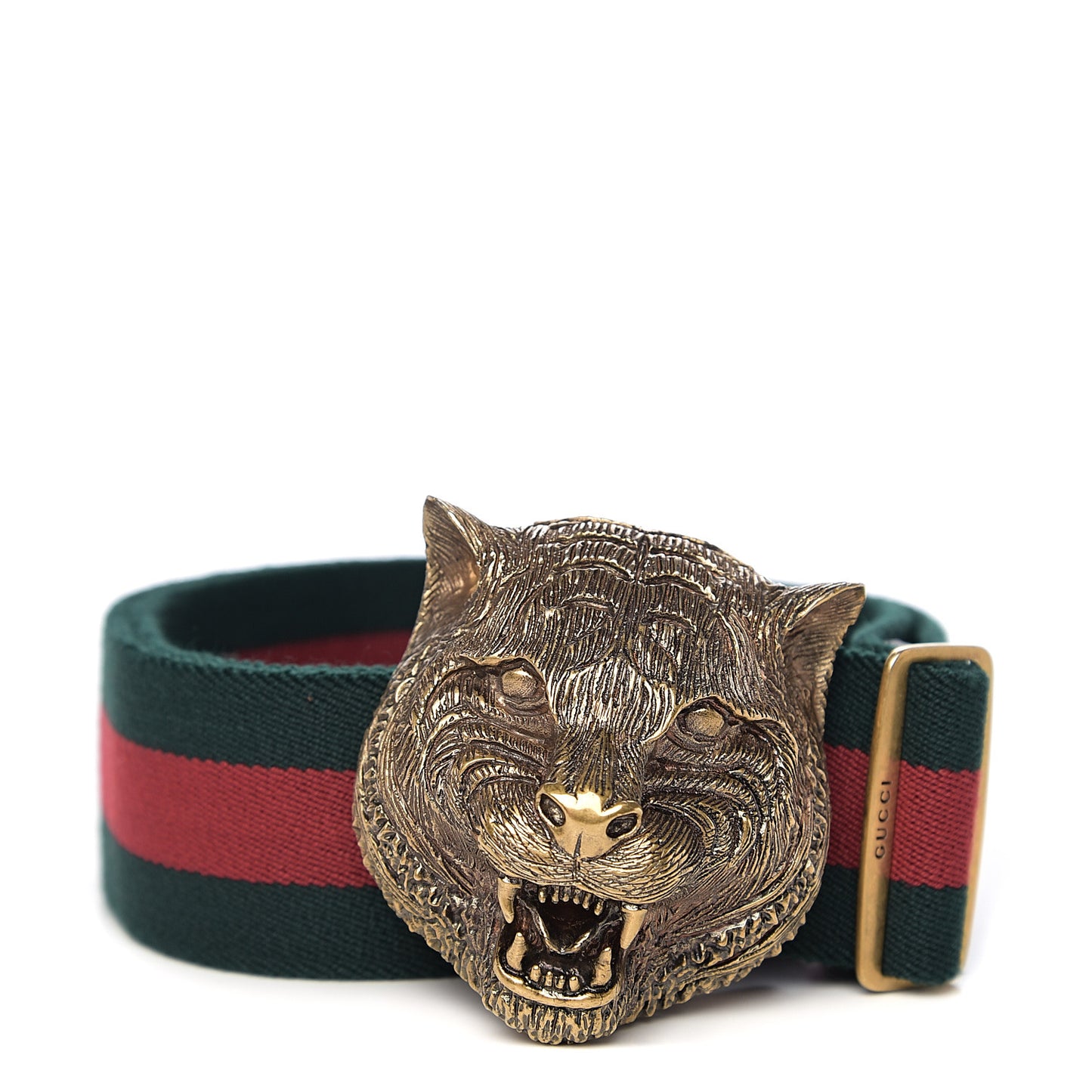 Web Feline Buckle Belt 85 34 Green Red