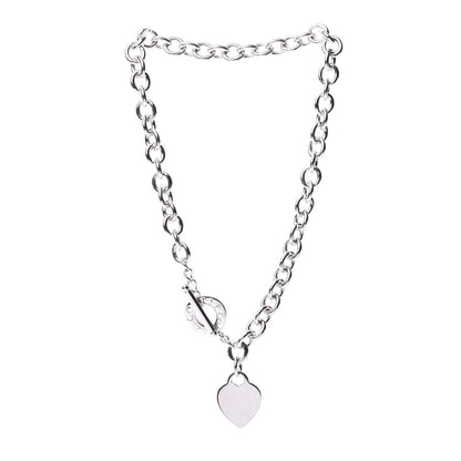 Tiffany Sterling Silver Heart Tag Toggle Necklace 3 of 6