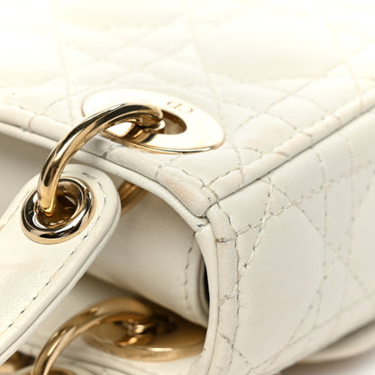 Christian Dior Lambskin Cannage Micro Lady Dior White 19 of 19