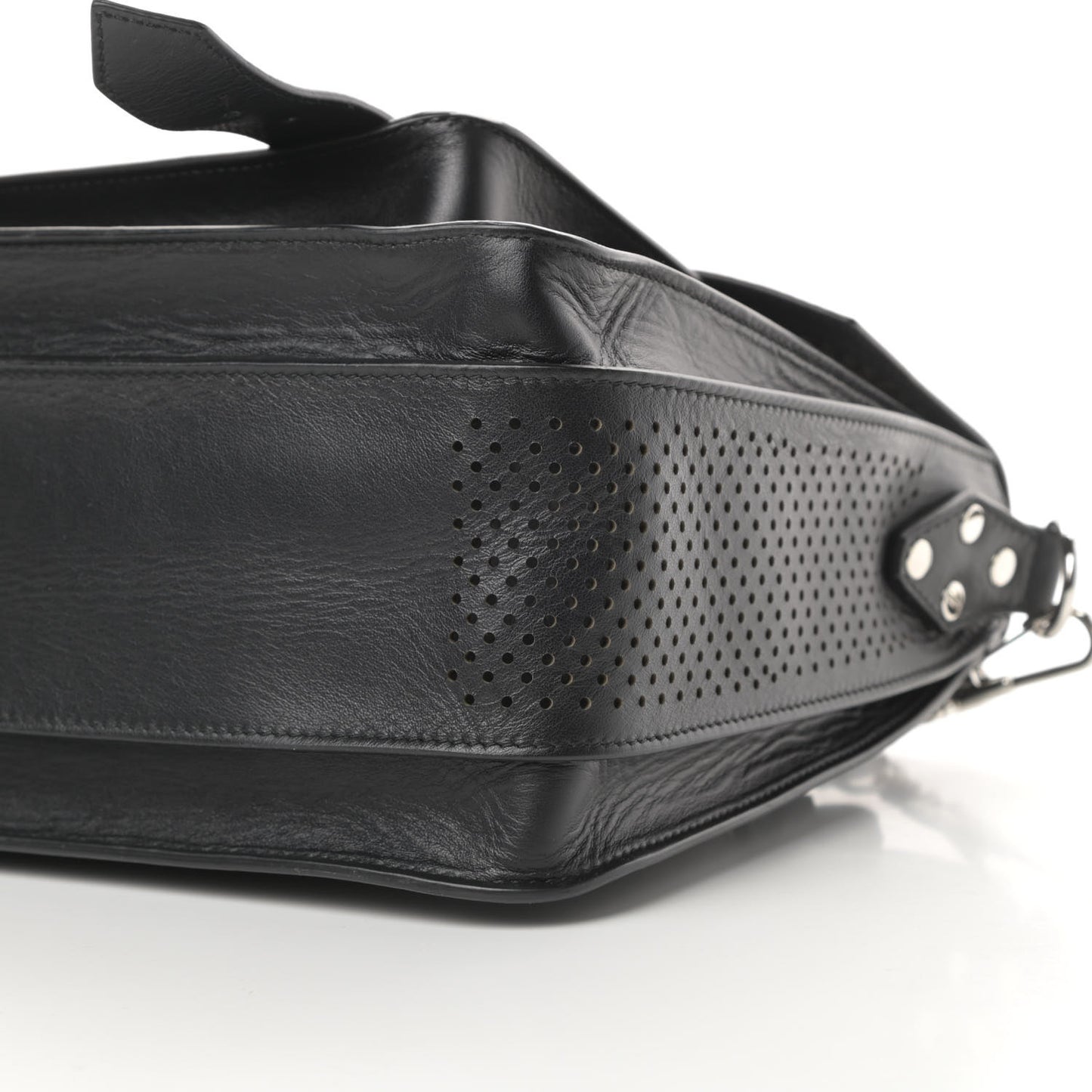 Lambskin Perforated Medium PS1 Satchel Black